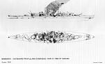 Схема повреждений линкора Бисмарк